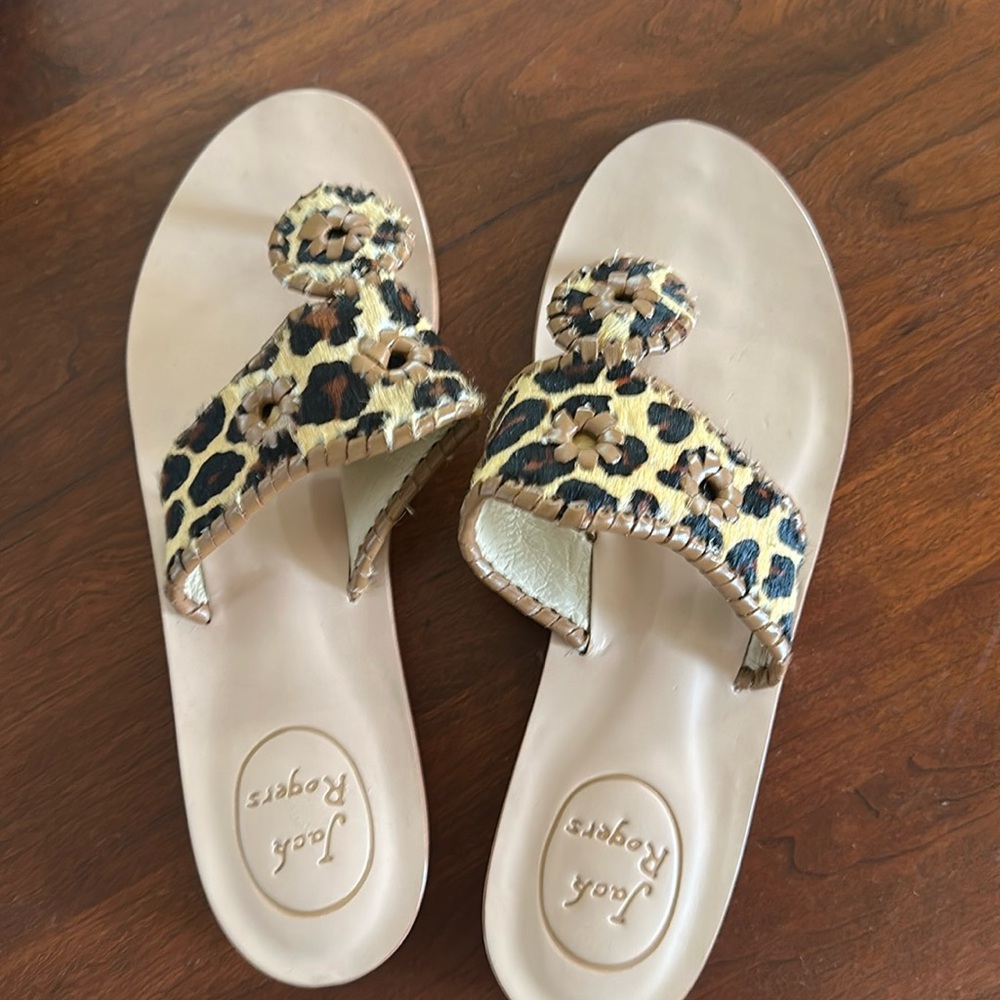Brand new never worn Jack Rogers Leopard Print Sandals